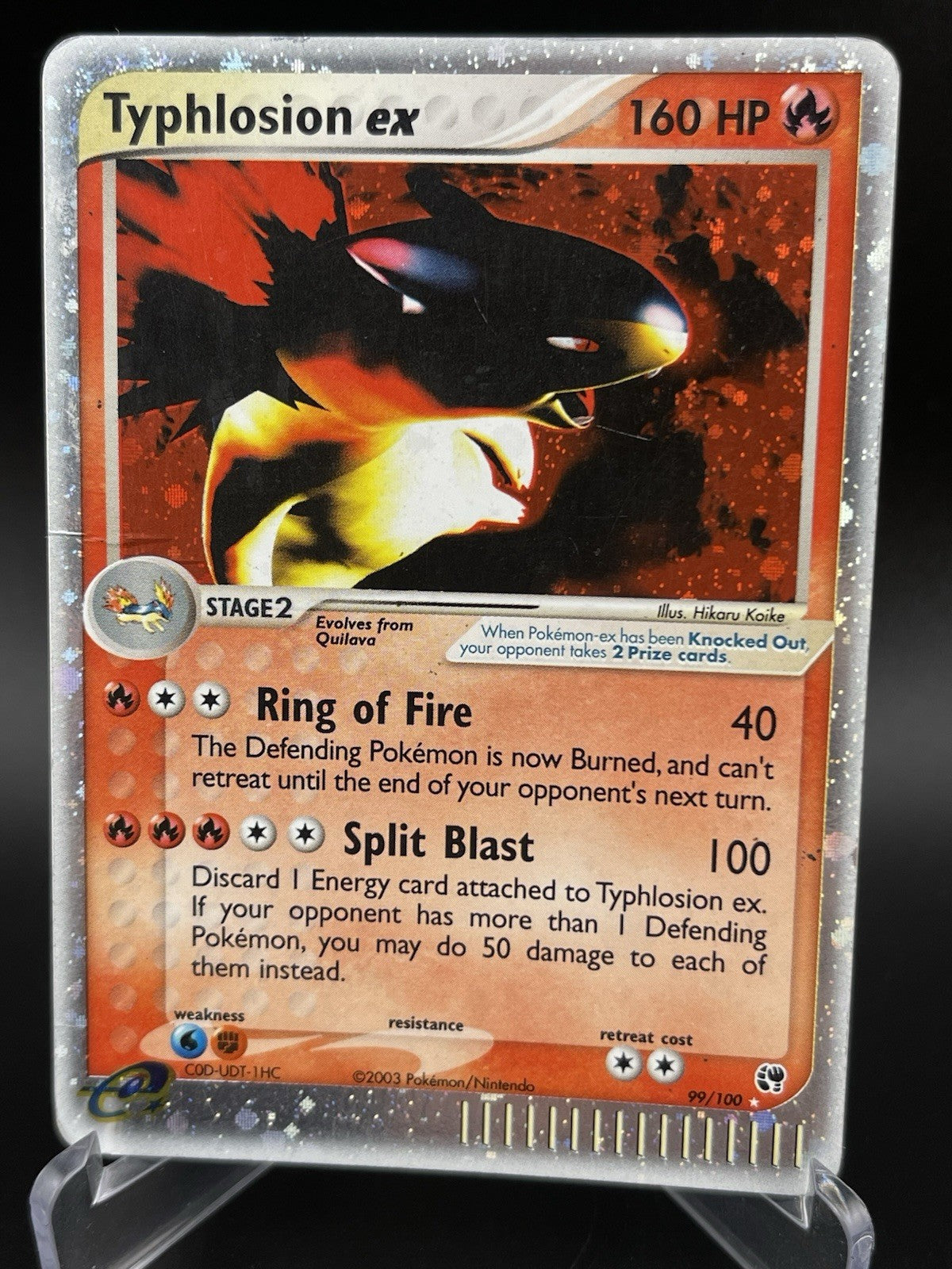 Typhlosion ex 99/100 EX Sandstorm Holo E Reader Pokémon TCG Card HP