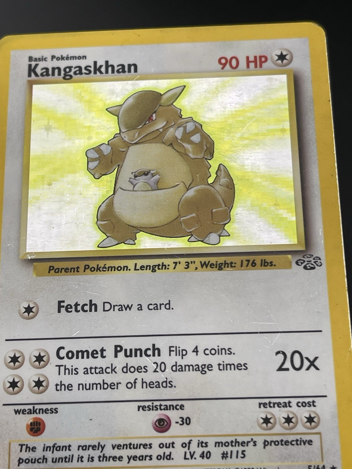 Kangaskhan 5/64 Jungle Holo Rare 1999 WOTC Pokemon TCG Card HP