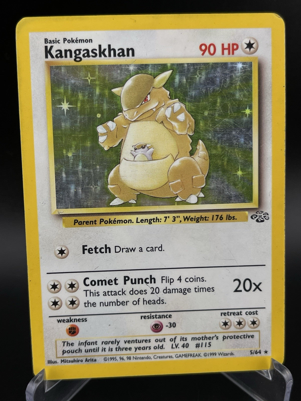 Kangaskhan 5/64 Jungle Holo Rare 1999 WOTC Pokemon TCG Card HP