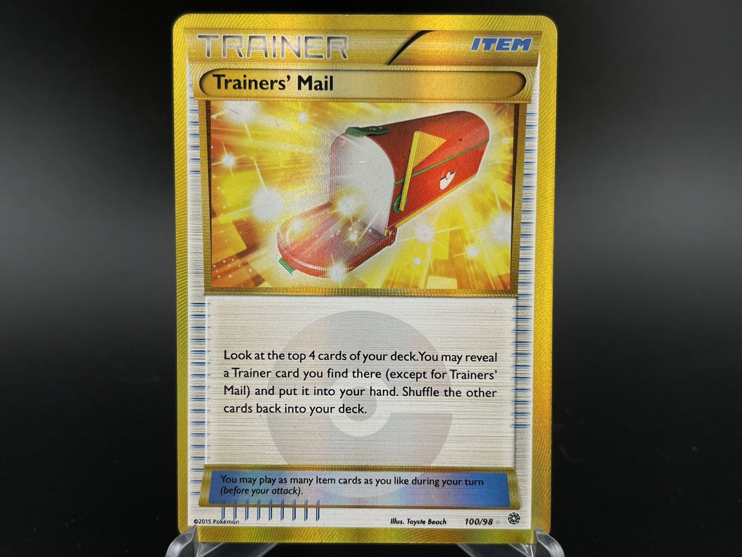 Trainer’s Mail 100/98 Gold Secret Rare XY Ancient Origins Pokémon TCG Card LP