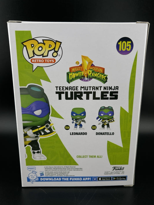 Funko Pop Vinyl Donatello 105 Teenage Mutant Ninja Turtle TMNT X Power Rangers