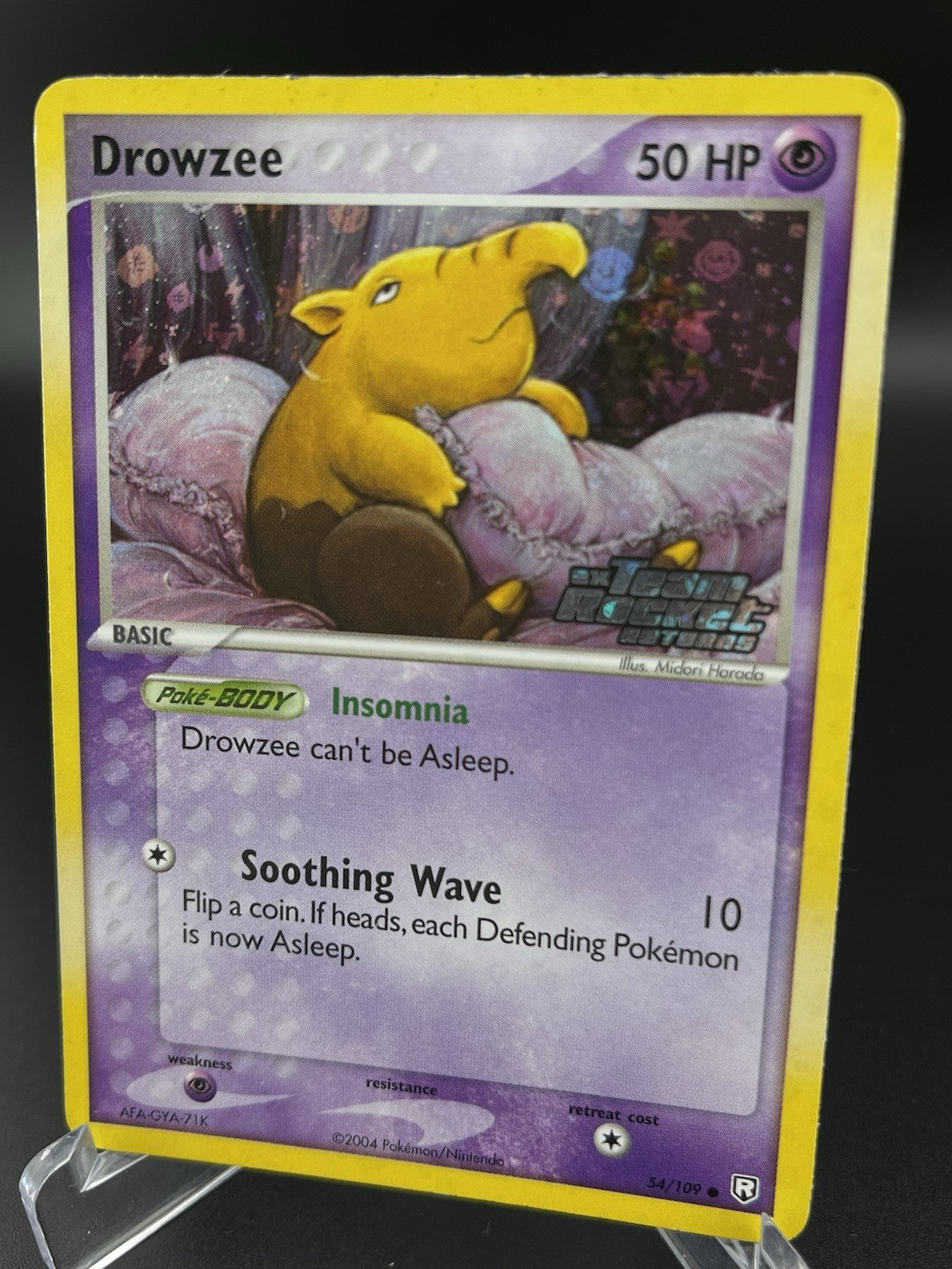 Drowzee 54/109 EX Team Rocket Returns Reverse Holo Stamped Pokémon TCG Card LP