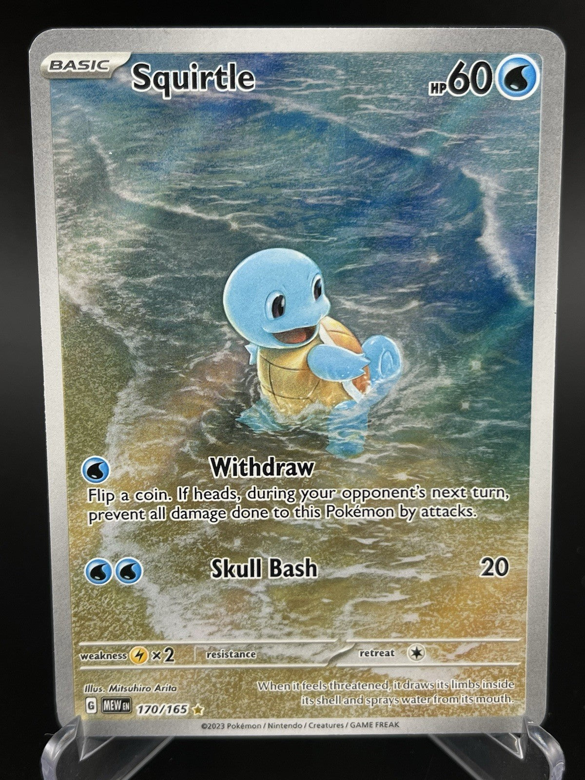 Squirtle 170/165 AR Art Rare Scarlet & Violet 151 English Pokemon TCG Card VLP