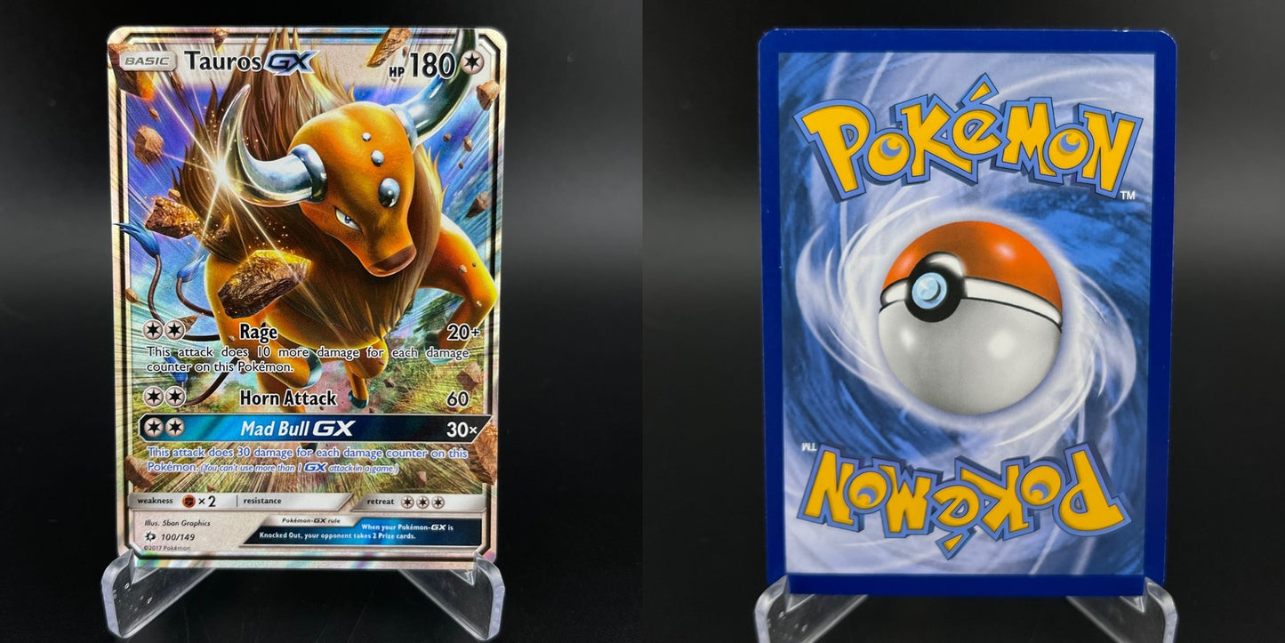 Tauros-GX 100/149 Holo Rare GX Sun & Moon Pokemon LP