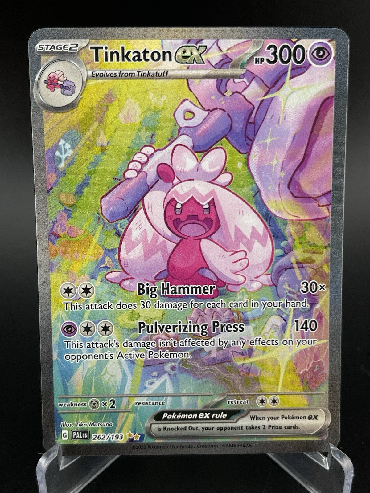 Tinkaton ex 262/193 SIR Illustration Rare S&V Paldea Evolved Pokemon TCG Card NM