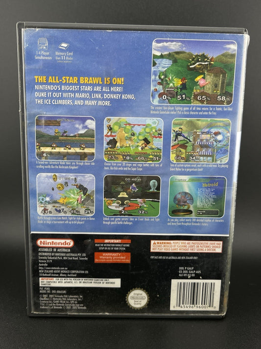 Super Smash Bros. Melee Nintendo GameCube 2001 Complete Manual AUS PAL
