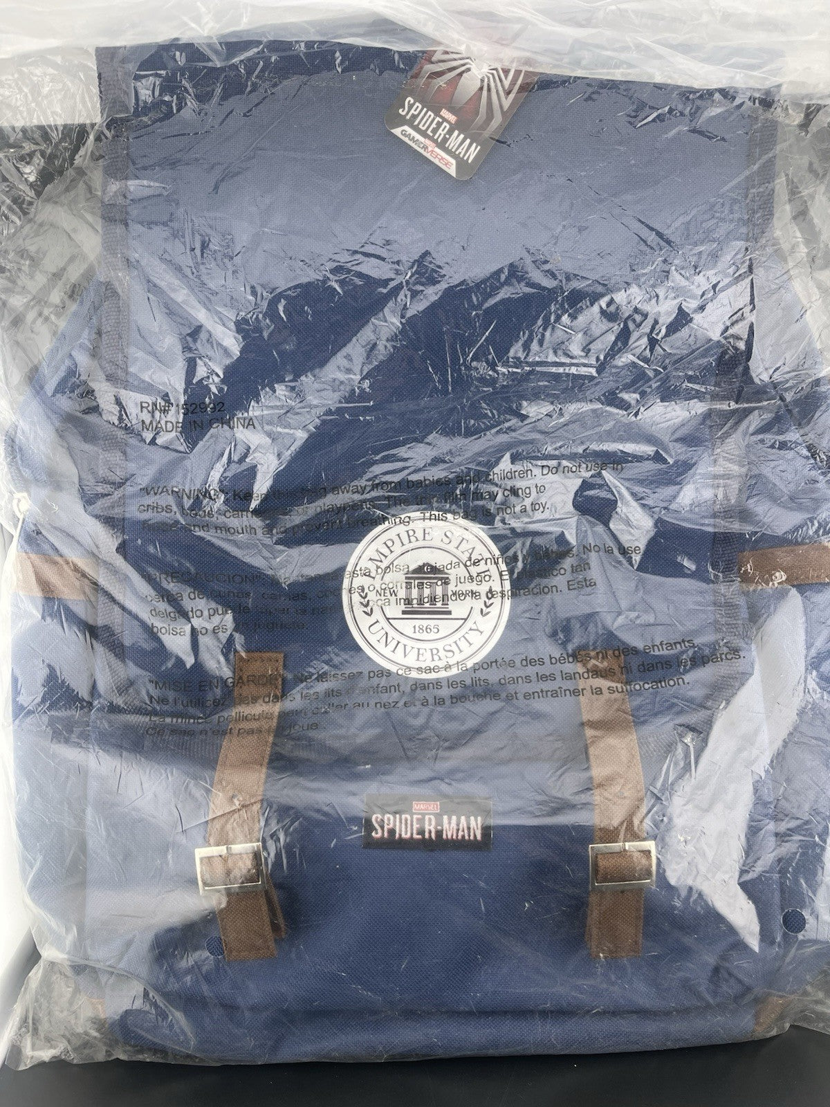 Spider-Man Secret Identity Empire State Culturefly Backpack Bag Marvel BNWT NEW