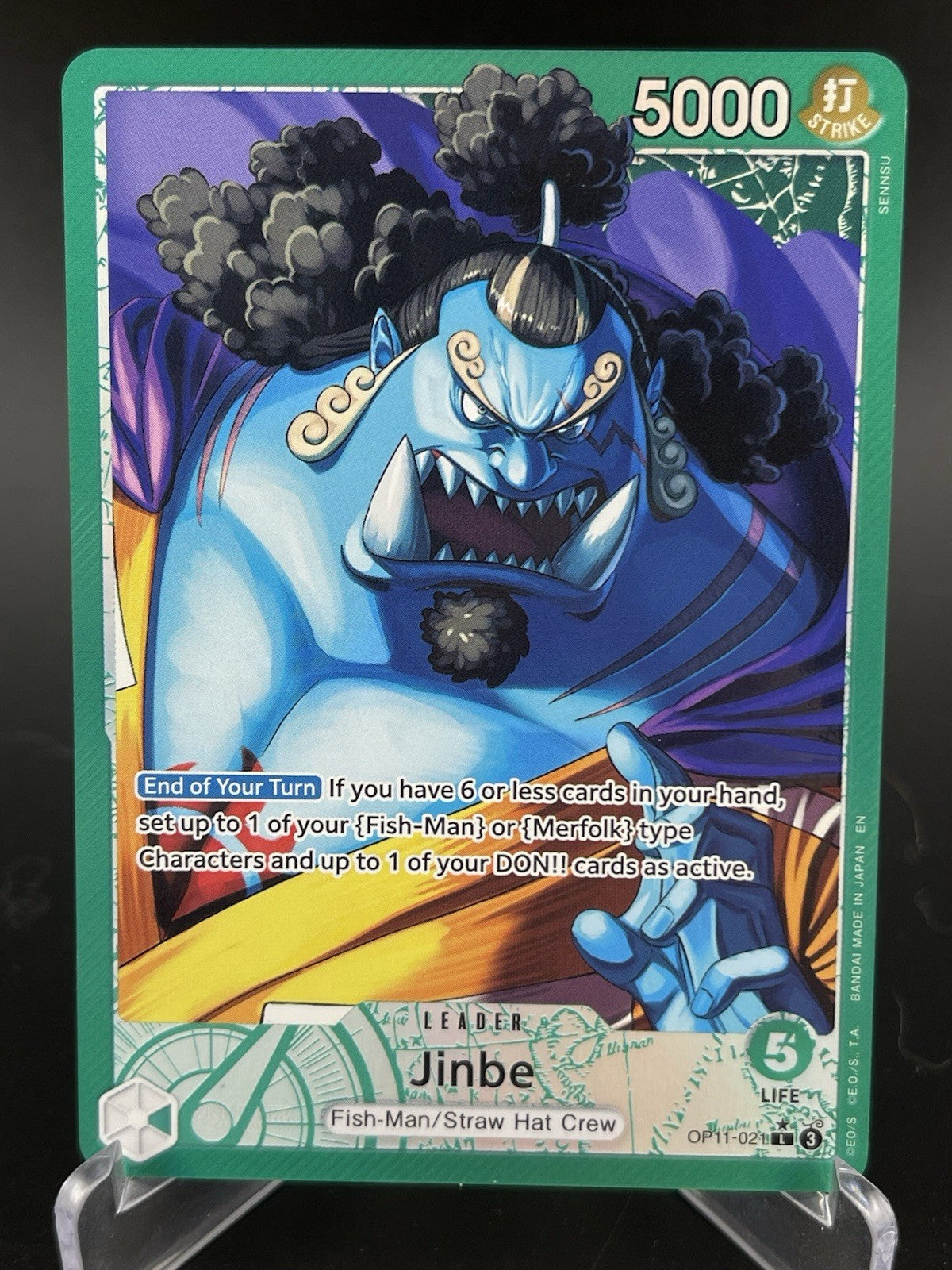 Jinbe OP11-021 Leader Alt Art A Fist Of Divine Speed English One Piece TCG NM