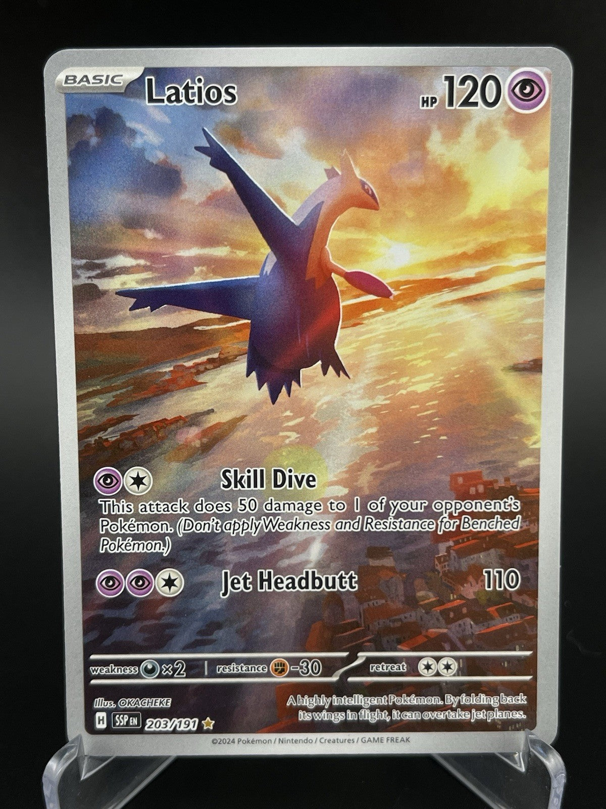 Latios 203/191 Illustration Rare IR S&V Surging Sparks Pokemon TCG Card NM