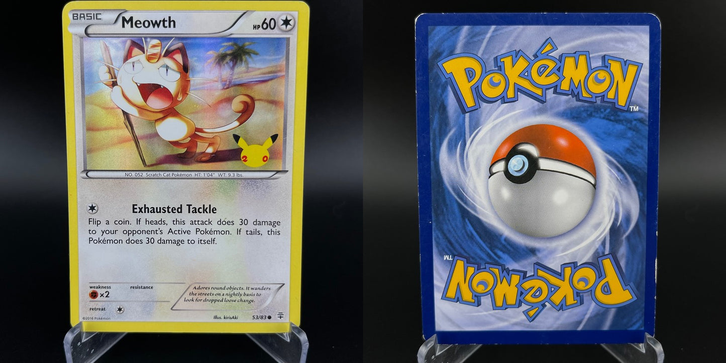 Meowth 53/83 Holo Stamped Promo Generations Pokemon HP