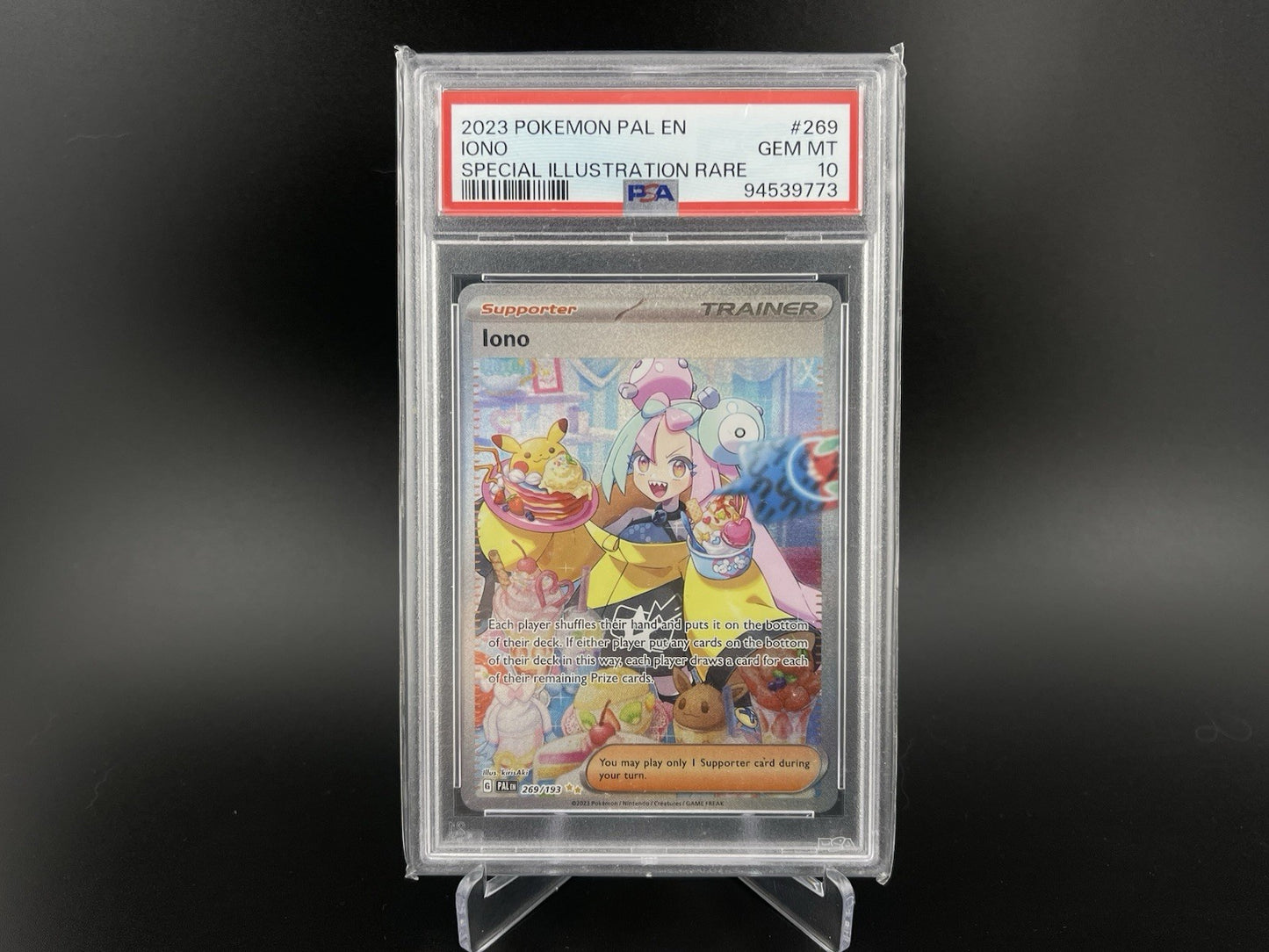 PSA 10 Gem Mint Iono 269/193 S&V Paldea Evolved SIR Full Art Pokemon TCG