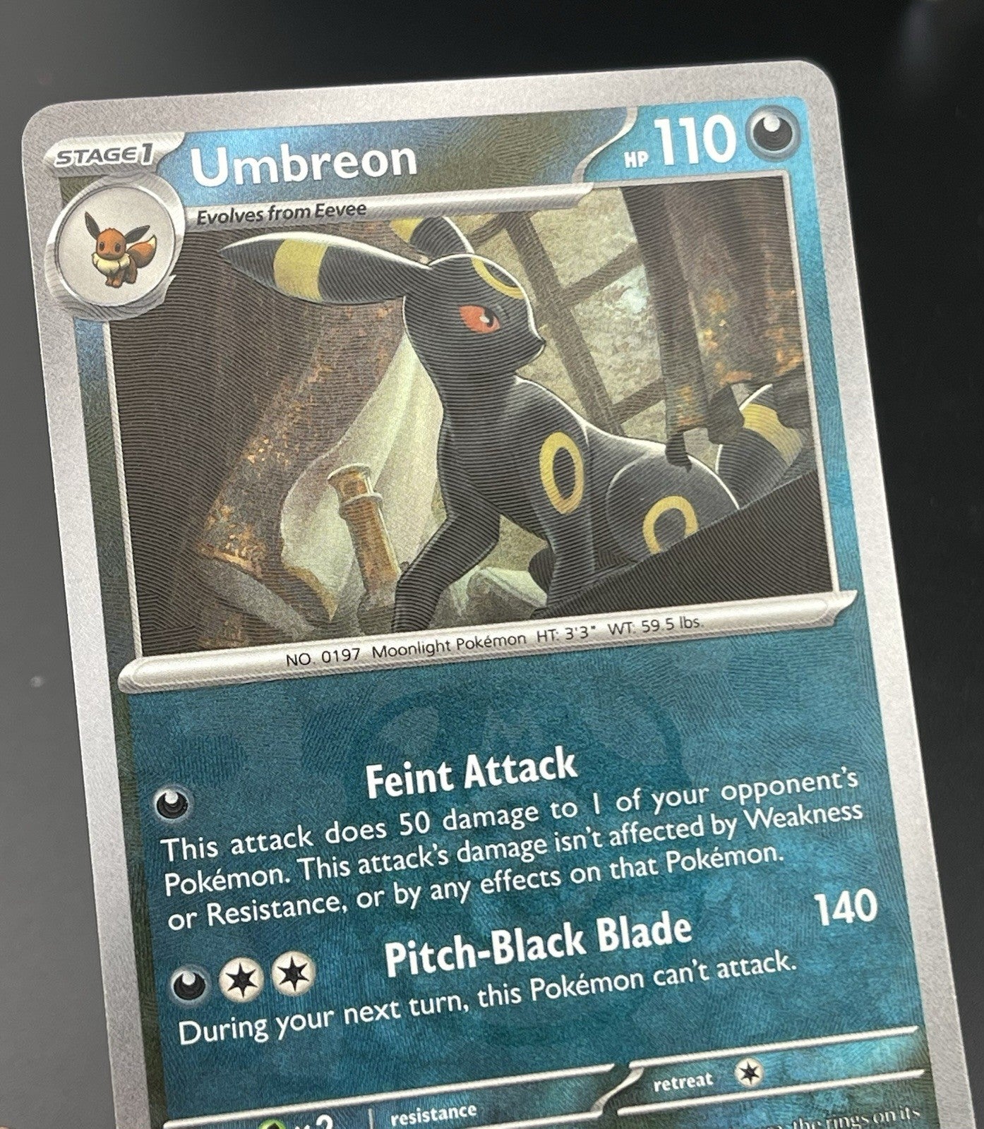 Umbreon 059/131 Masterball Holo S&V Prismatic Evolutions Pokemon TCG Card NM