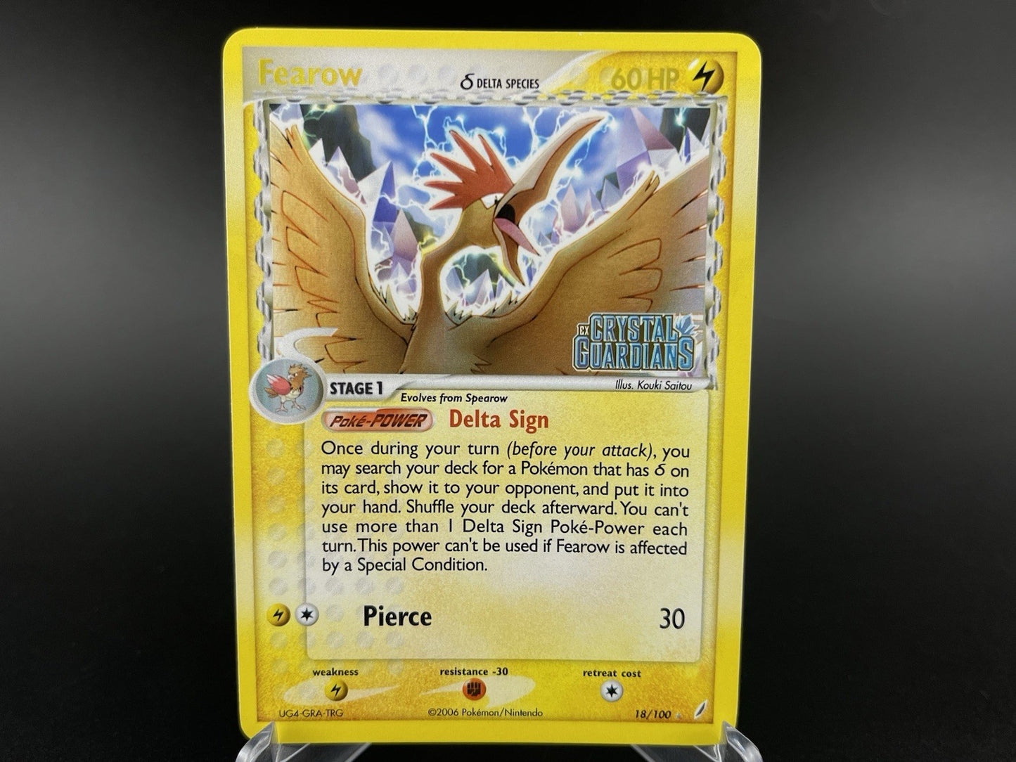 Fearow 18/100 EX Crystal Guardians Reverse Holo Rare Stamped Pokémon TCG VLP
