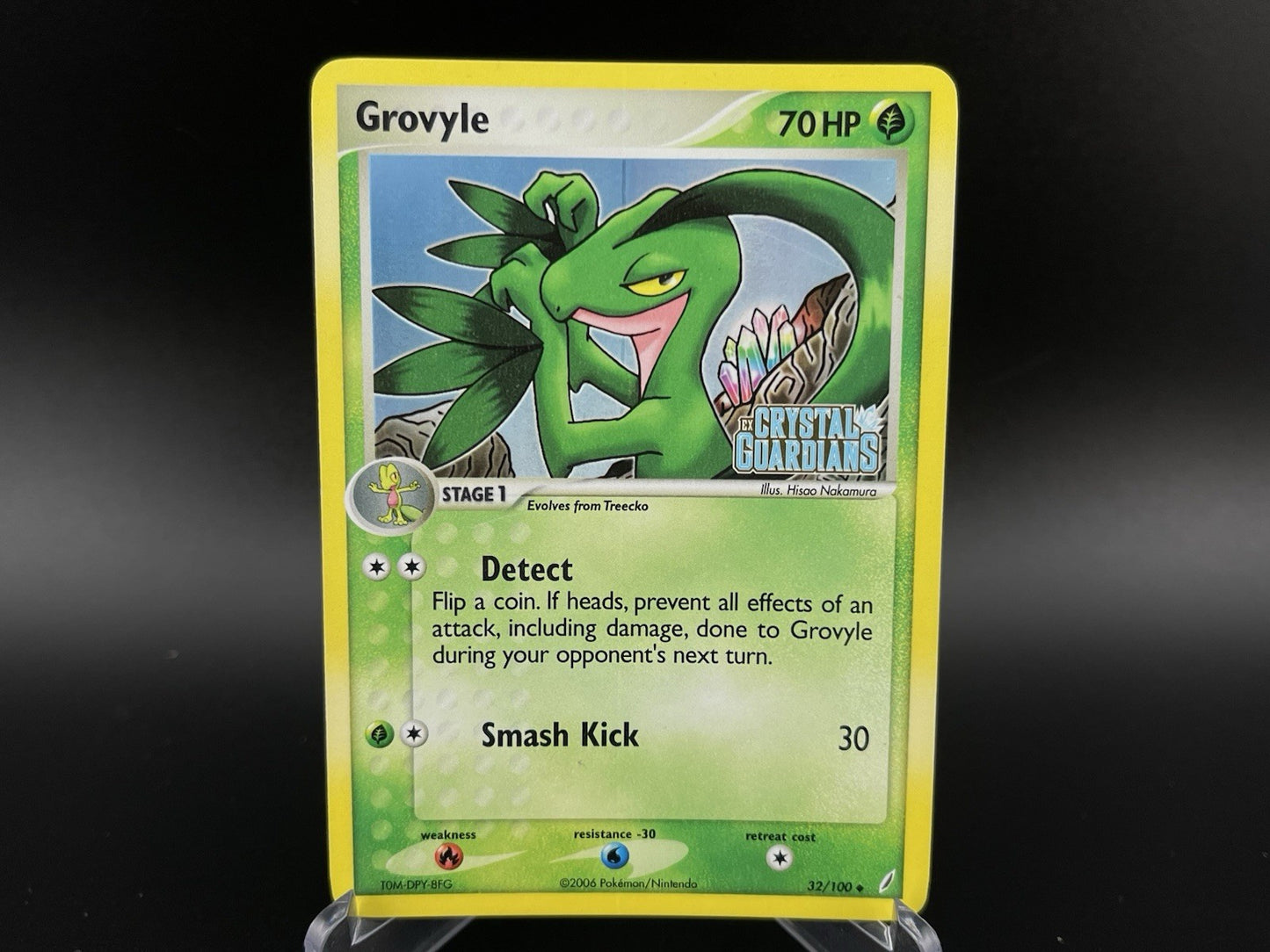 Grovyle 32/100 EX Crystal Guardians Reverse Holo Stamped Pokémon TCG Card MP