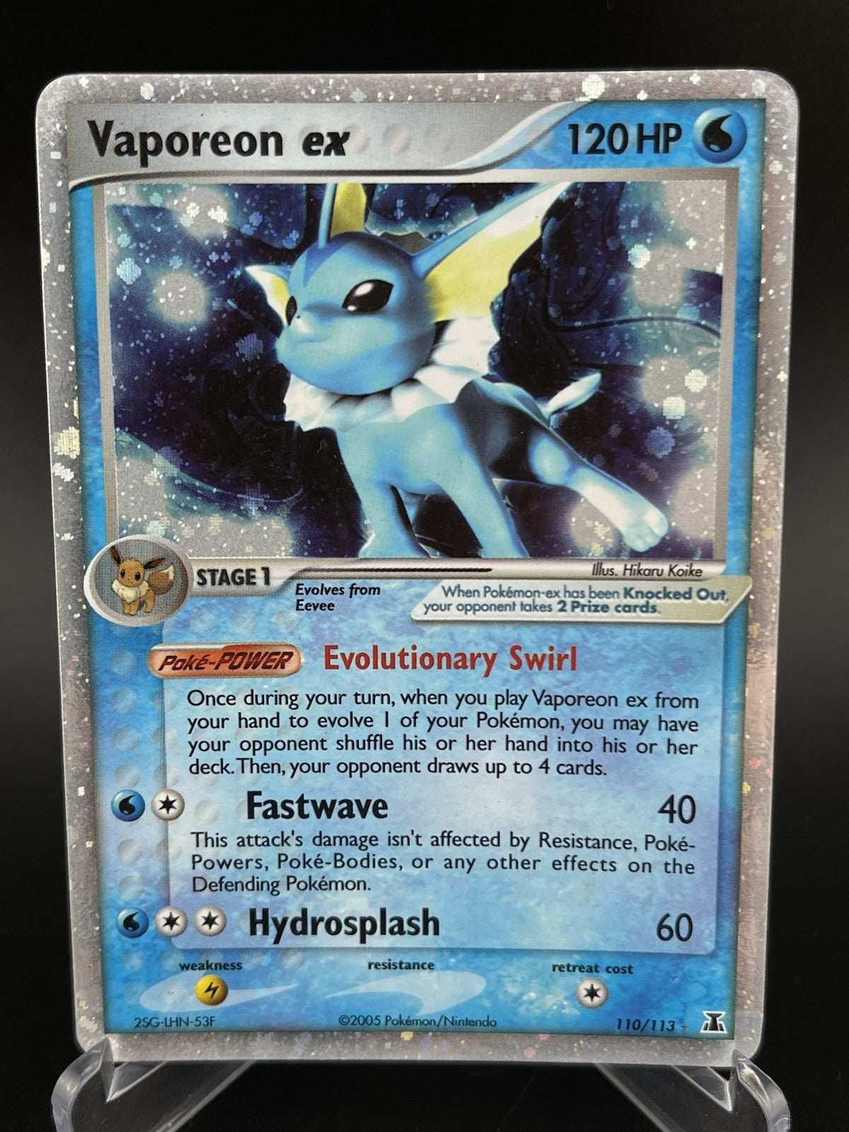 Vaporeon ex 110/113 EX Delta Species Holo 2005 Pokemon TCG Card MP
