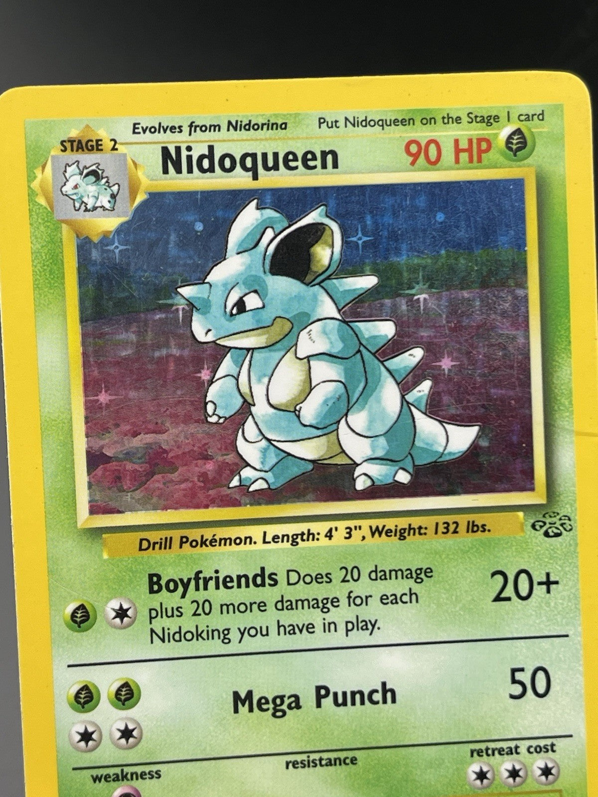 Nidoqueen 7/64 Holo Rare Jungle WOTC 1999 Pokemon TCG Card HP