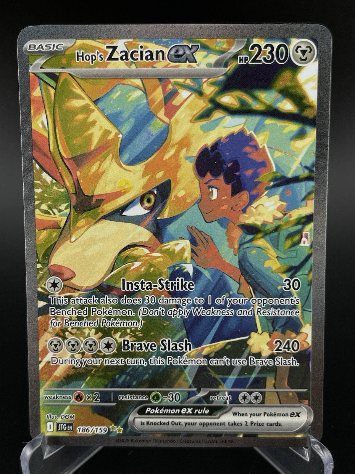 Hop's Zacian ex 186/159 SIR Alt Art S&V Journey Together Pokemon TCG NM