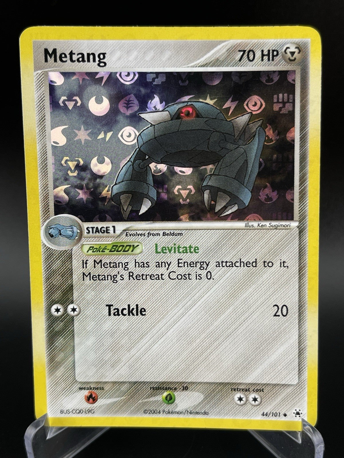 Metang 44/101 EX Hidden Legends Reverse Holo Stamped Pokemon TCG Card MP