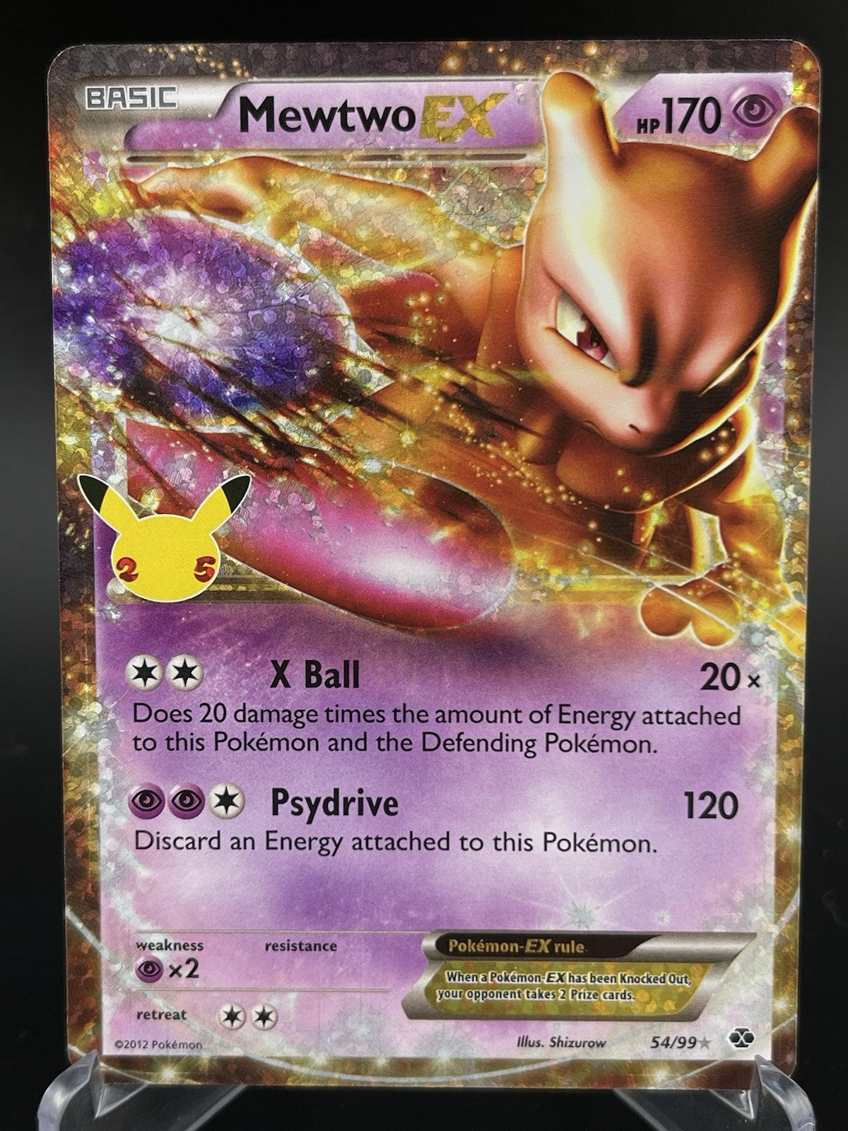Mewtwo EX 54/99 Celebrations 25th Anniversary Collection Pokemon TCG Card NM