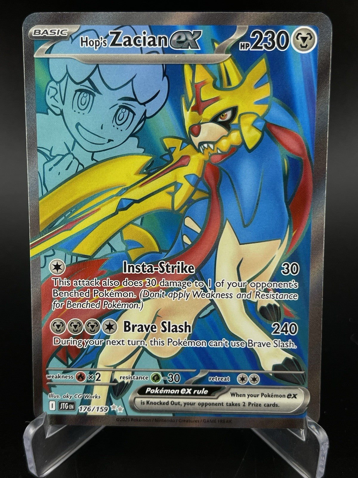 Hop's Zacian ex 176/159 Full Art Ultra Rare Journey Together Pokémon TCG NM