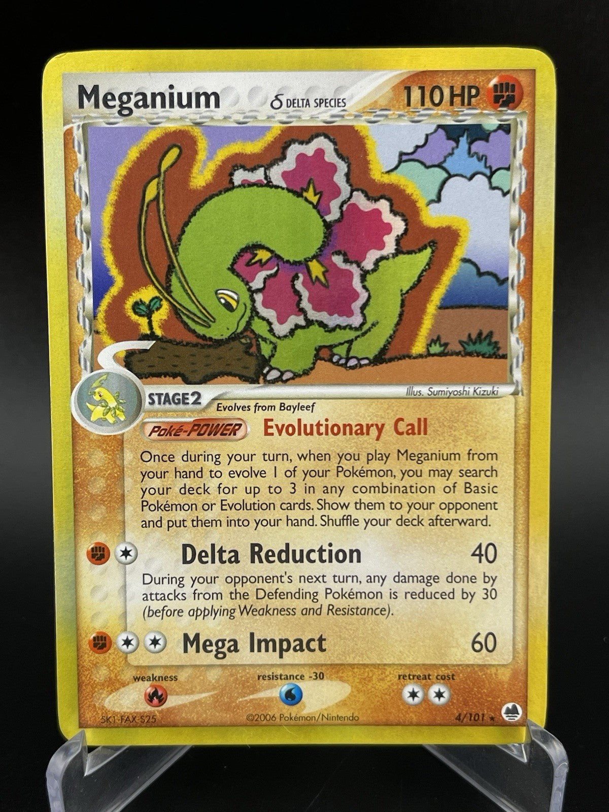 Meganium Delta Species 4/101 EX Dragon Frontiers Holo Rare Pokemon TCG PL