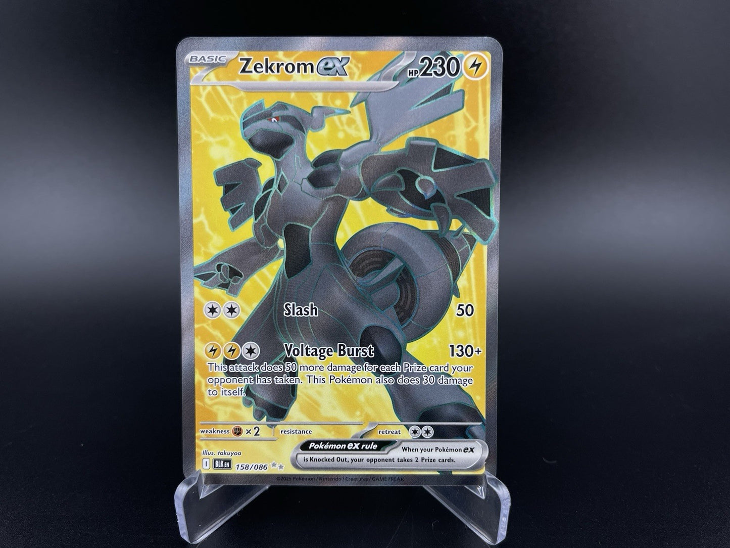 Zekrom ex 158/086 Ultra Rare Full Art Holo Black Bolt BLK Pokemon TCG Card NM