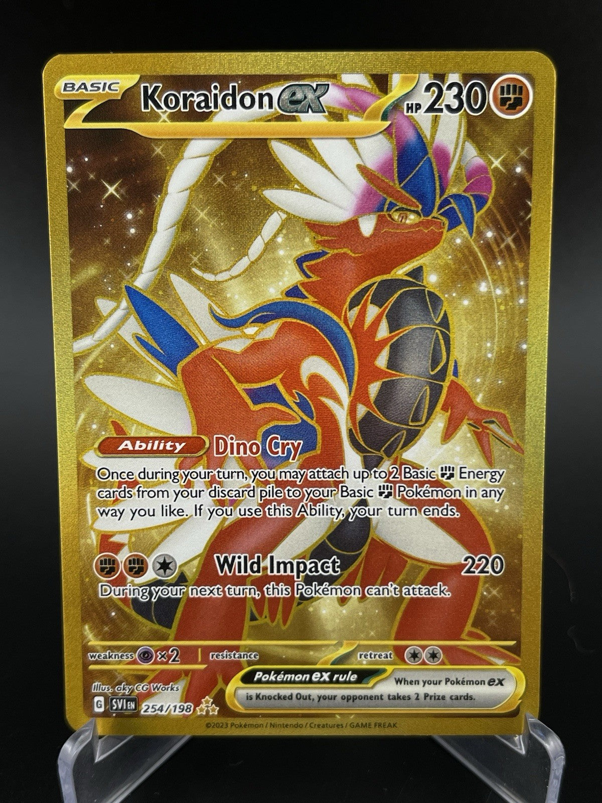 Koraidon ex 254/198 Scarlet & Violet Base Set Gold Hyper Rare Pokemon TCG NM