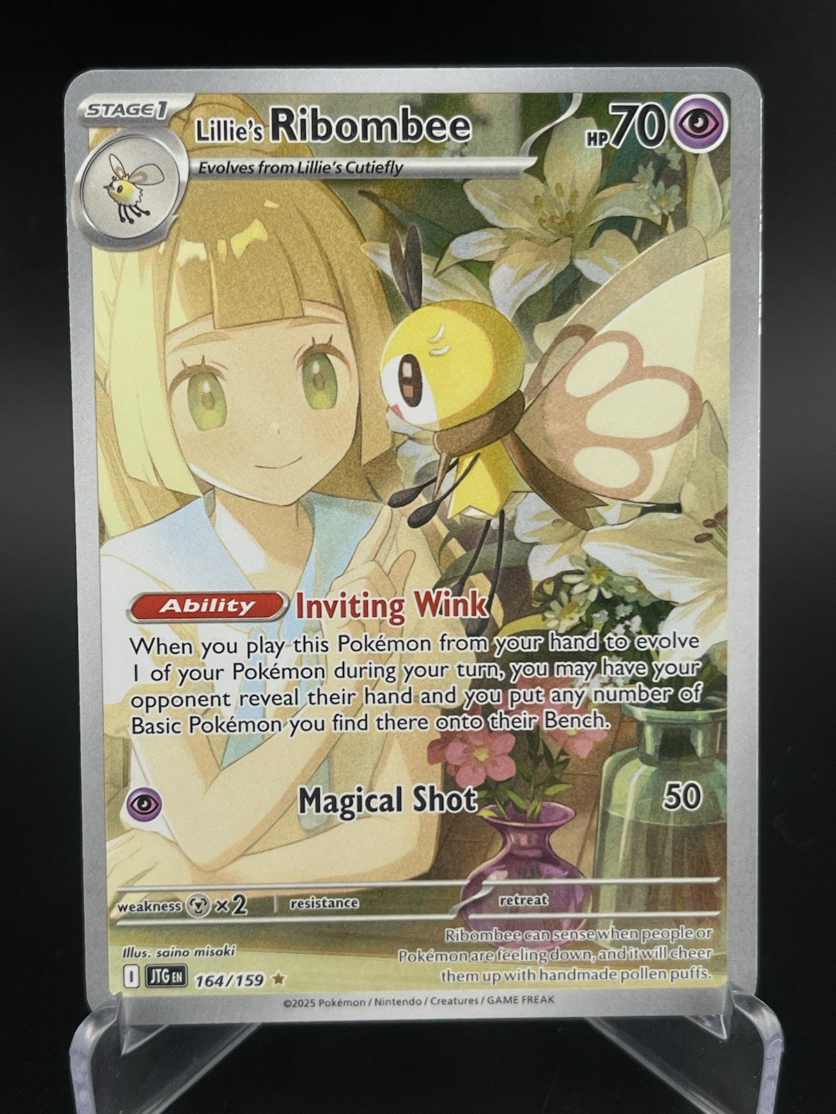 Lillies Ribombee 164/159 Pokemon SV09 S&V Journey Together Illustration Rare NM