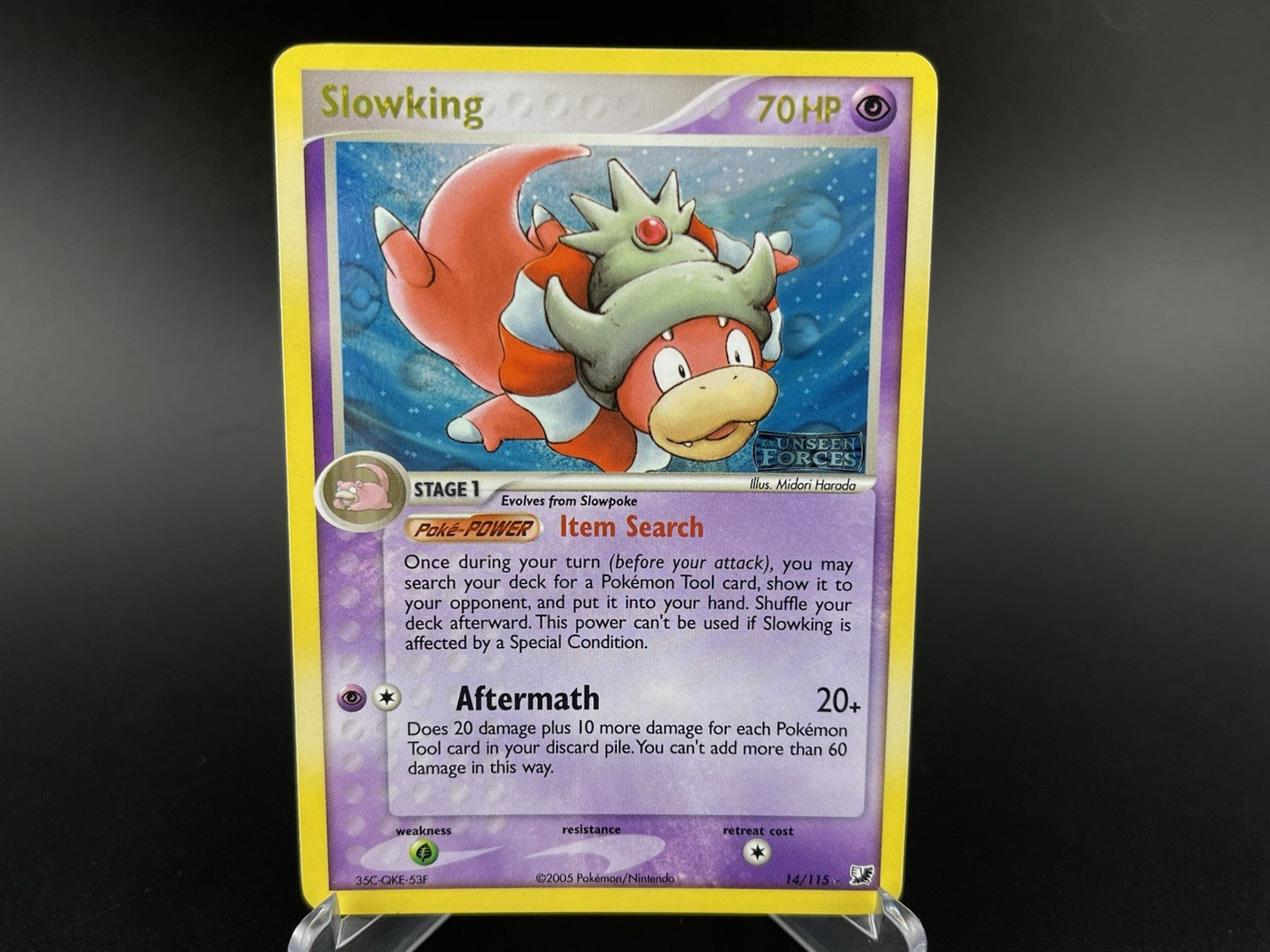 Slowking 14/115 EX Unseen Forces Reverse Holo Stamped Pokemon Card TCG VLP
