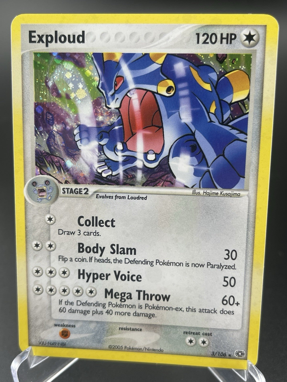 Exploud 3/106 Holo Rare Ex Emerald 2005 Pokemon TCG Card VLP - NM