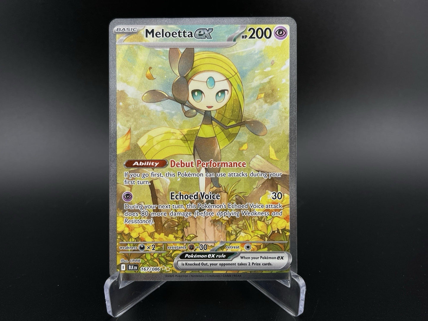 Meloetta ex 167/086 Special Illustration Rare SIR Black Bolt Pokémon TCG Card NM
