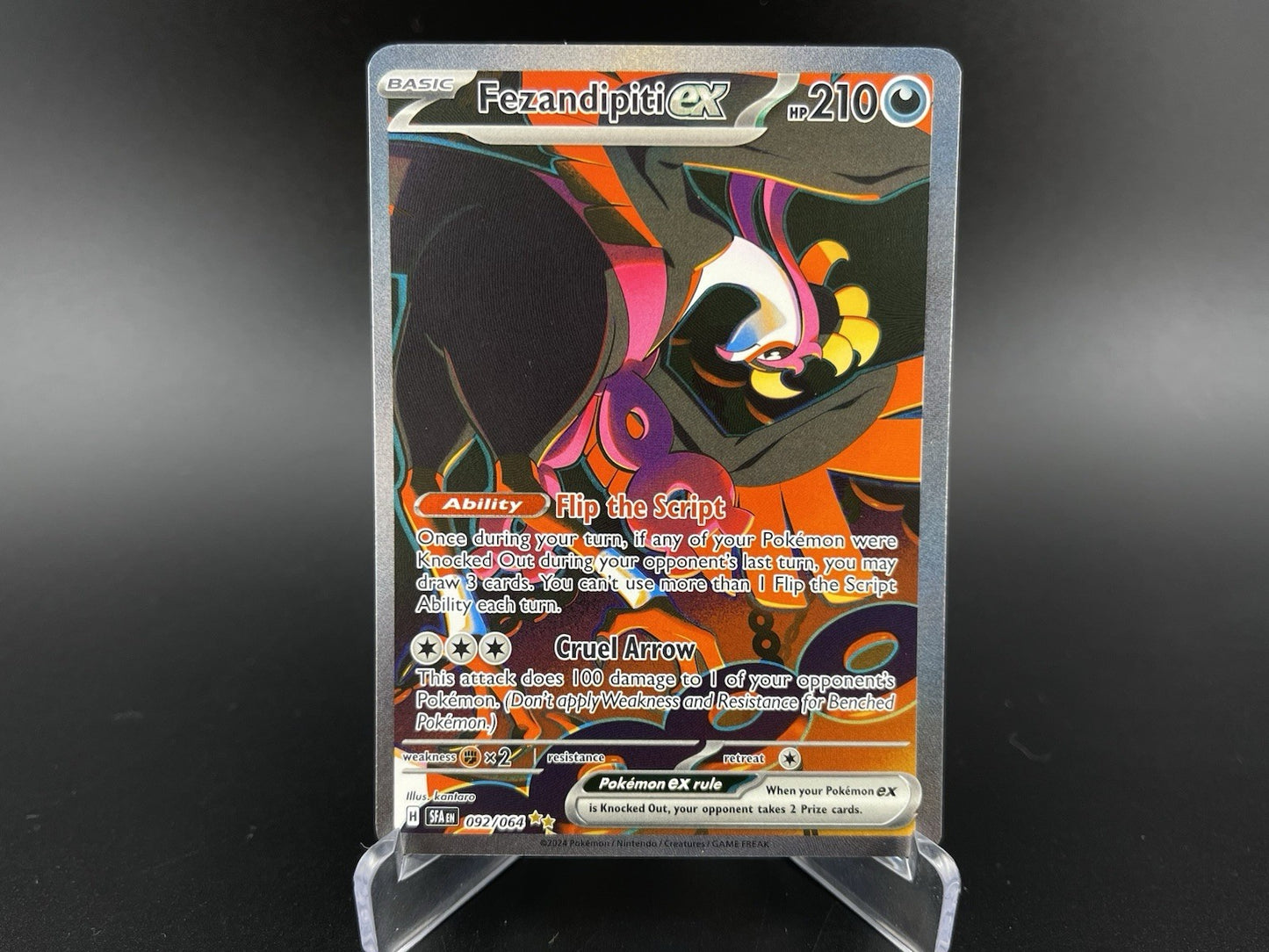 Fezandipiti EX 092/064 Special Illustration Rare SIR Shrouded Fable Pokemon NM