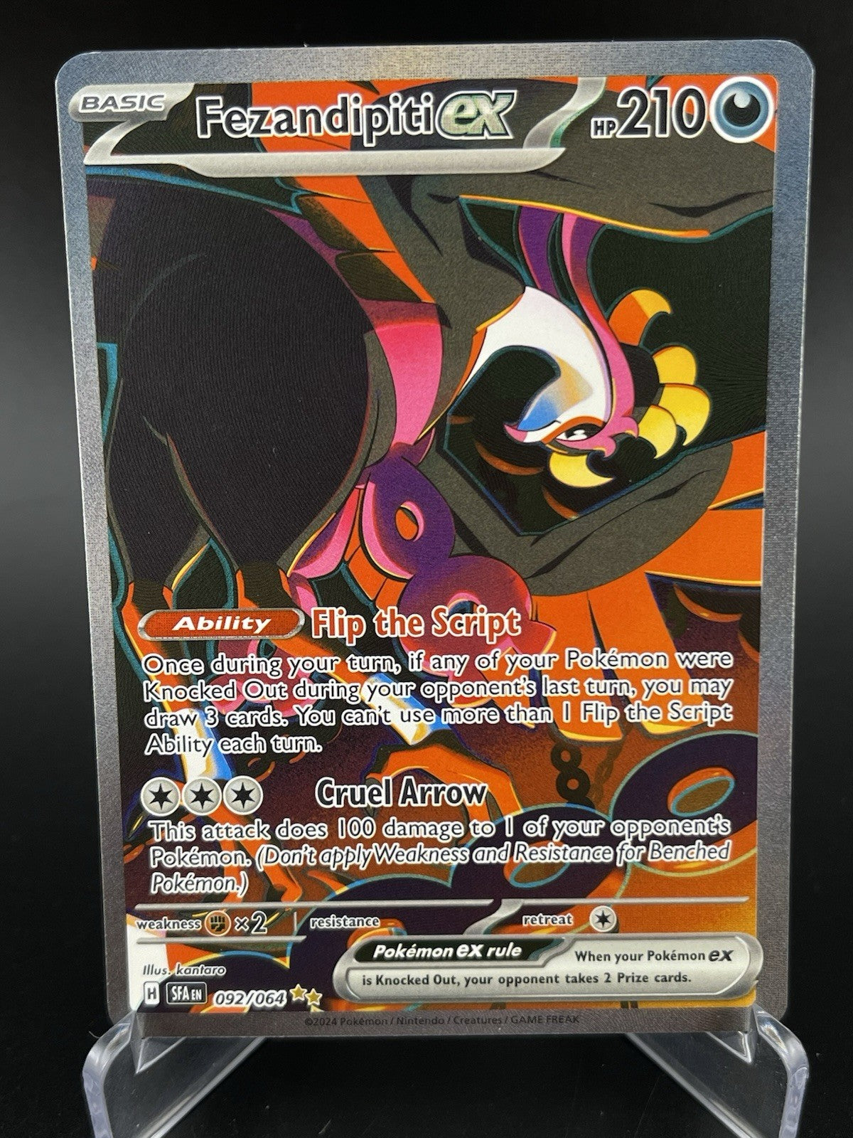 Fezandipiti EX 092/064 Special Illustration Rare SIR Shrouded Fable Pokemon NM