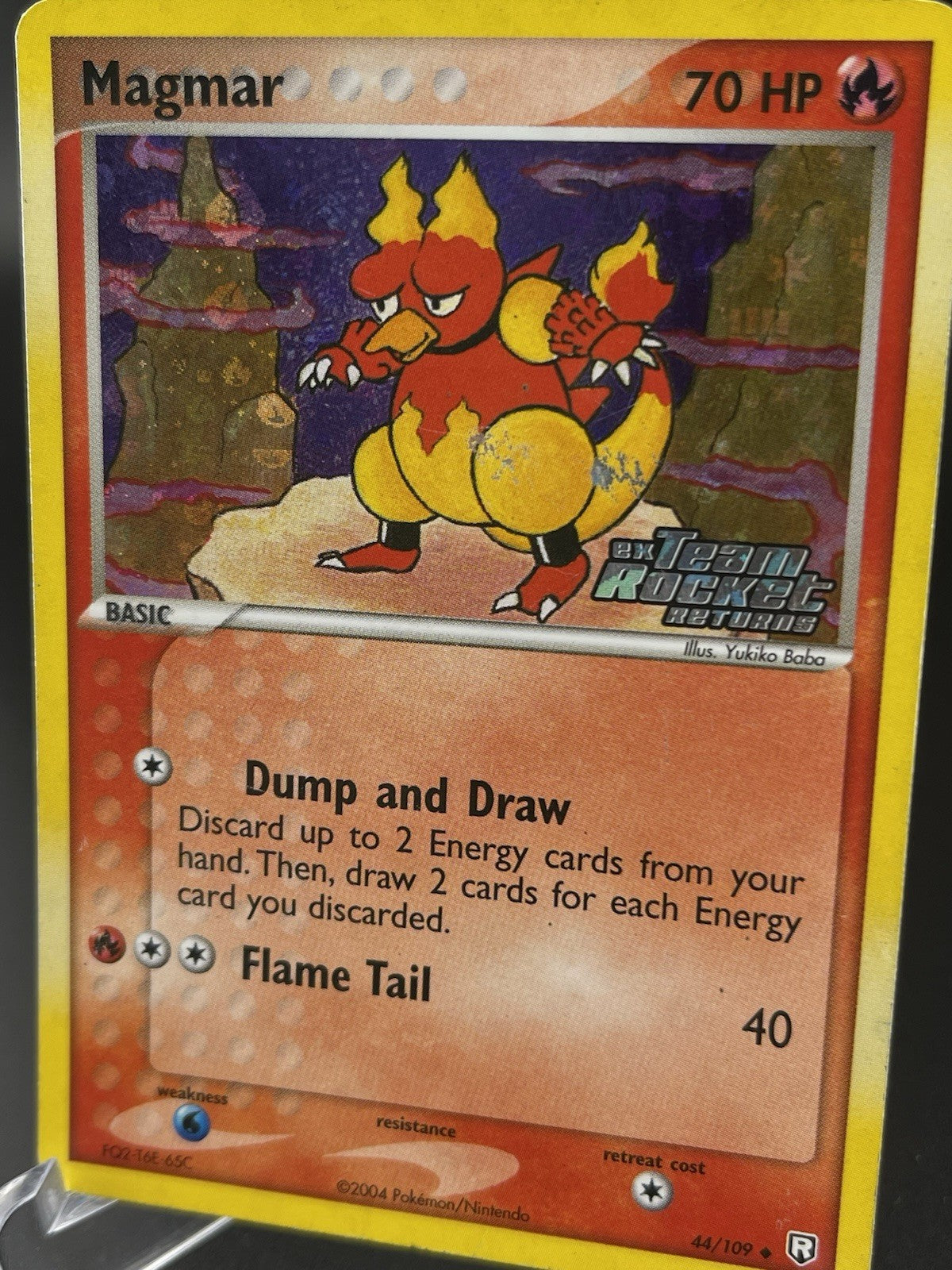 Magmar 44/109 EX Team Rocket Returns Reverse Holo Stamped Pokémon TCG HP