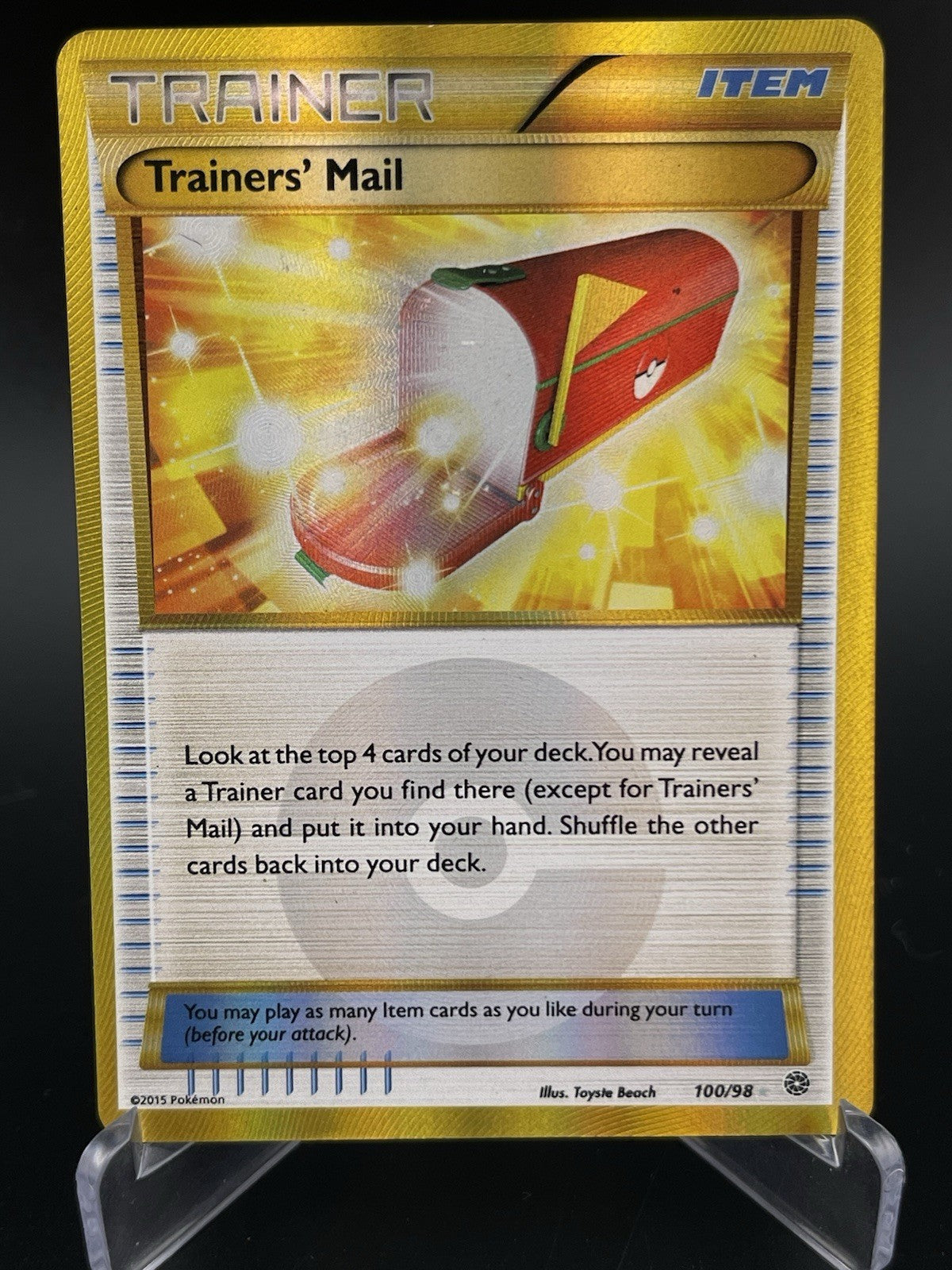 Trainer’s Mail 100/98 Gold Secret Rare XY Ancient Origins Pokémon TCG Card LP