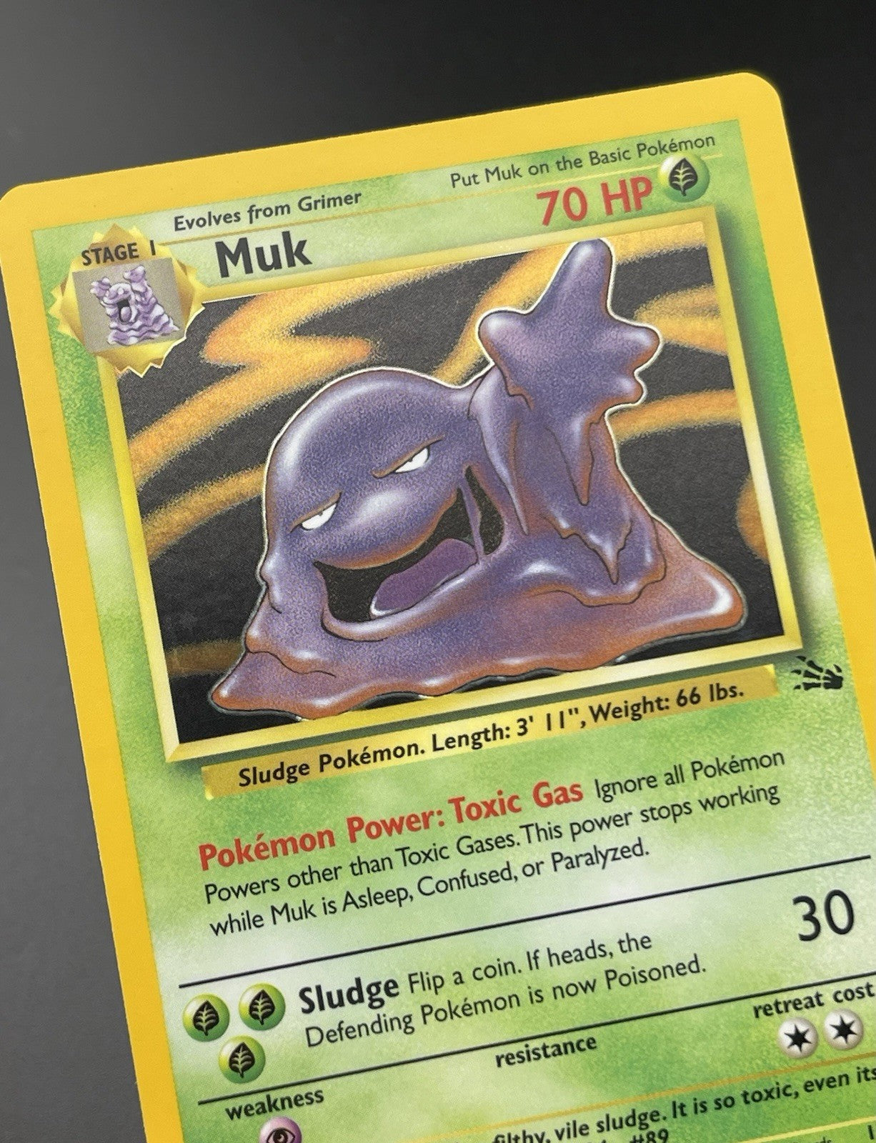 Muk 13/62 Fossil Holo Rare 1999 WOTC Pokemon TCG Card VLP