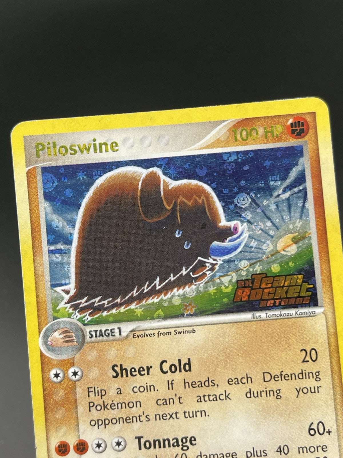 Piloswine 13/109 EX Team Rocket Returns Reverse Holo Rare Stamped Pokémon TCG PL