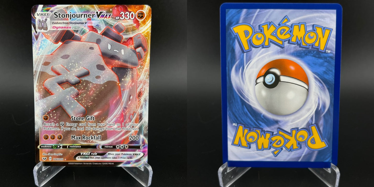 Stonjourner VMAX 116/202 Holo Rare VMAX Sword & Shield Pokemon NM