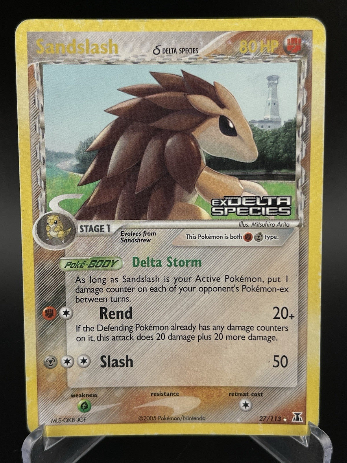 Sandslash 27/113 EX Delta Species Reverse Holo Rare Stamped Pokémon TCG Card HP