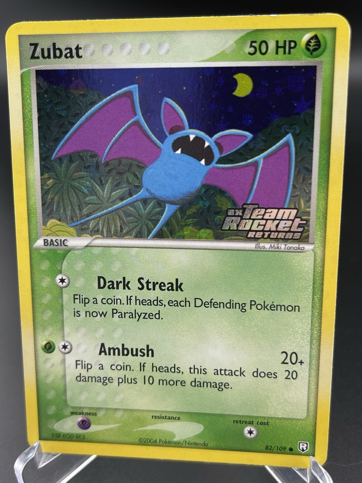 Zubat 82/109 Ex Team Rocket Returns Reverse Holo Stamped Pokémon TCG VLP