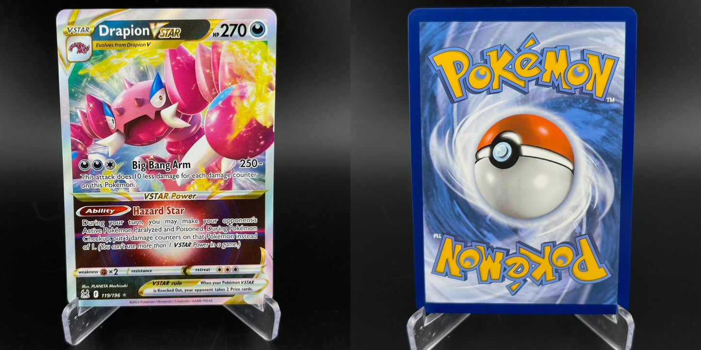 Drapion VSTAR 119/196 Holo Rare VSTAR Lost Origin Pokemon NM