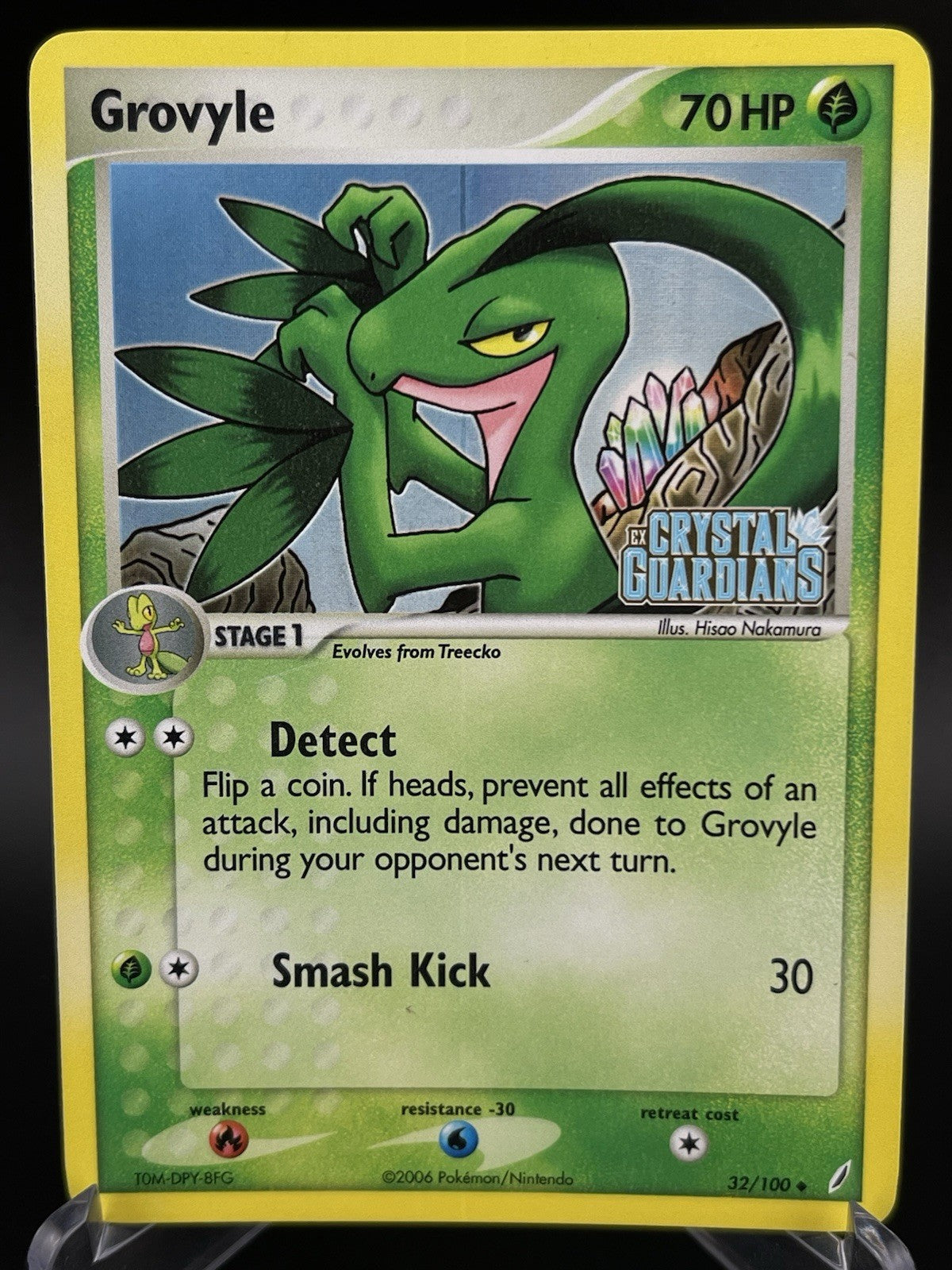 Grovyle 32/100 EX Crystal Guardians Reverse Holo Stamped Pokémon TCG Card MP