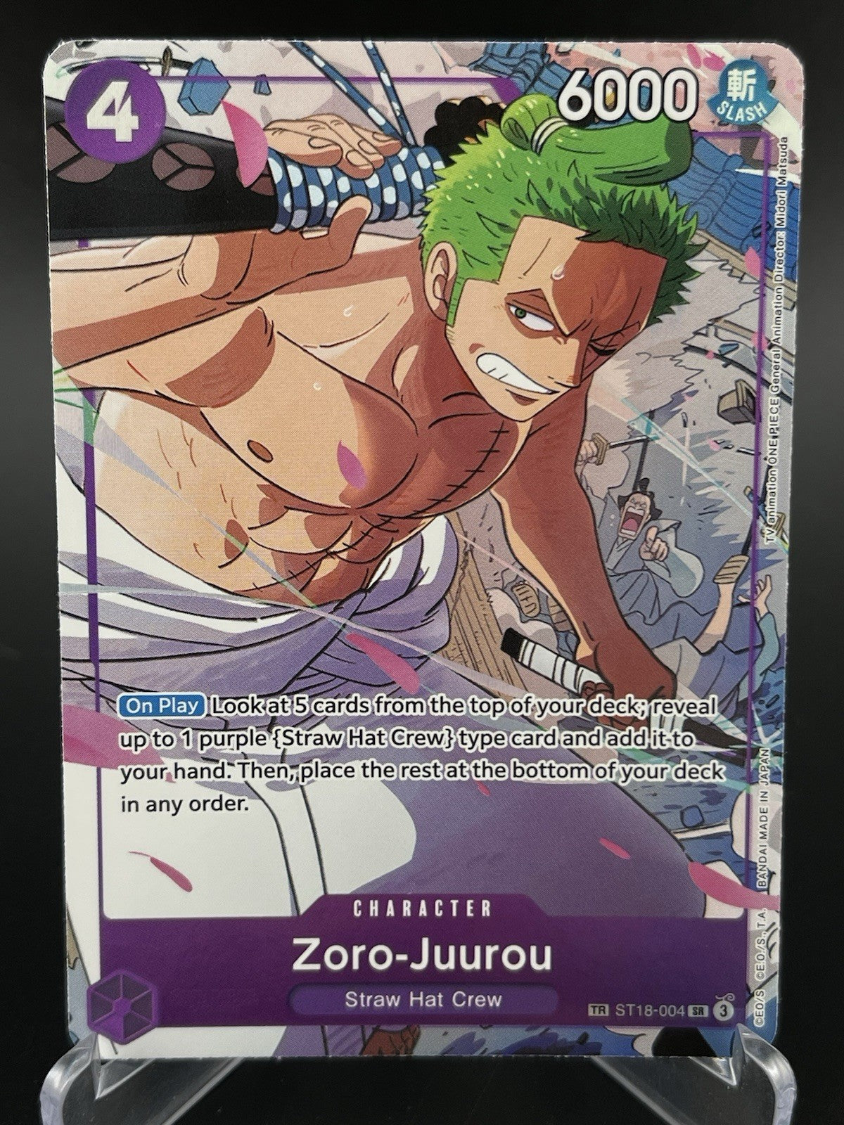 Zoro-Juurou ST18-004 OP09 Treasure Rare Emperors in the New World One Piece NM