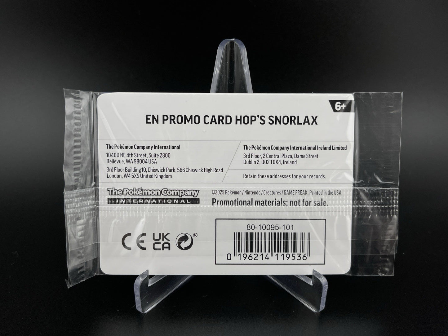 Hop's Snorlax 117/159 EB Games Stamped Pokemon TCG Card AUS/NZ Exclusive Sealed