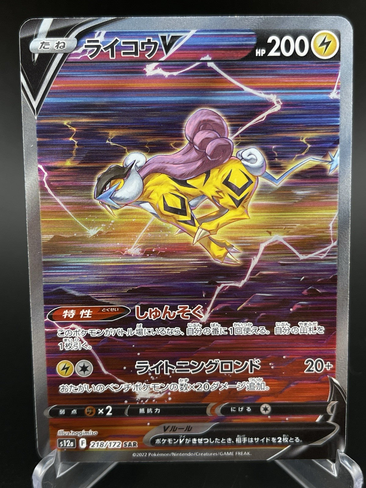 Raikou V 218/172 VSTAR Universe s12a Special Art Rare SAR Pokemon TCG Japan NM