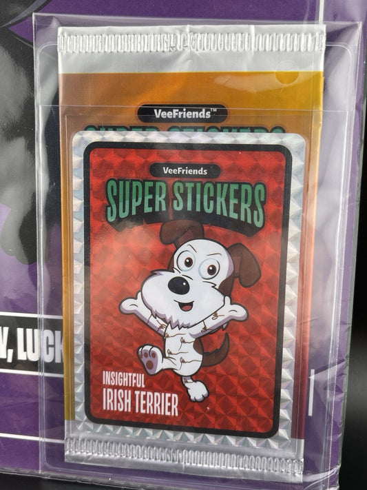 2025 Vee Friends Super Sticker Psa Magazine Insightful Irish Terrier Red Holo