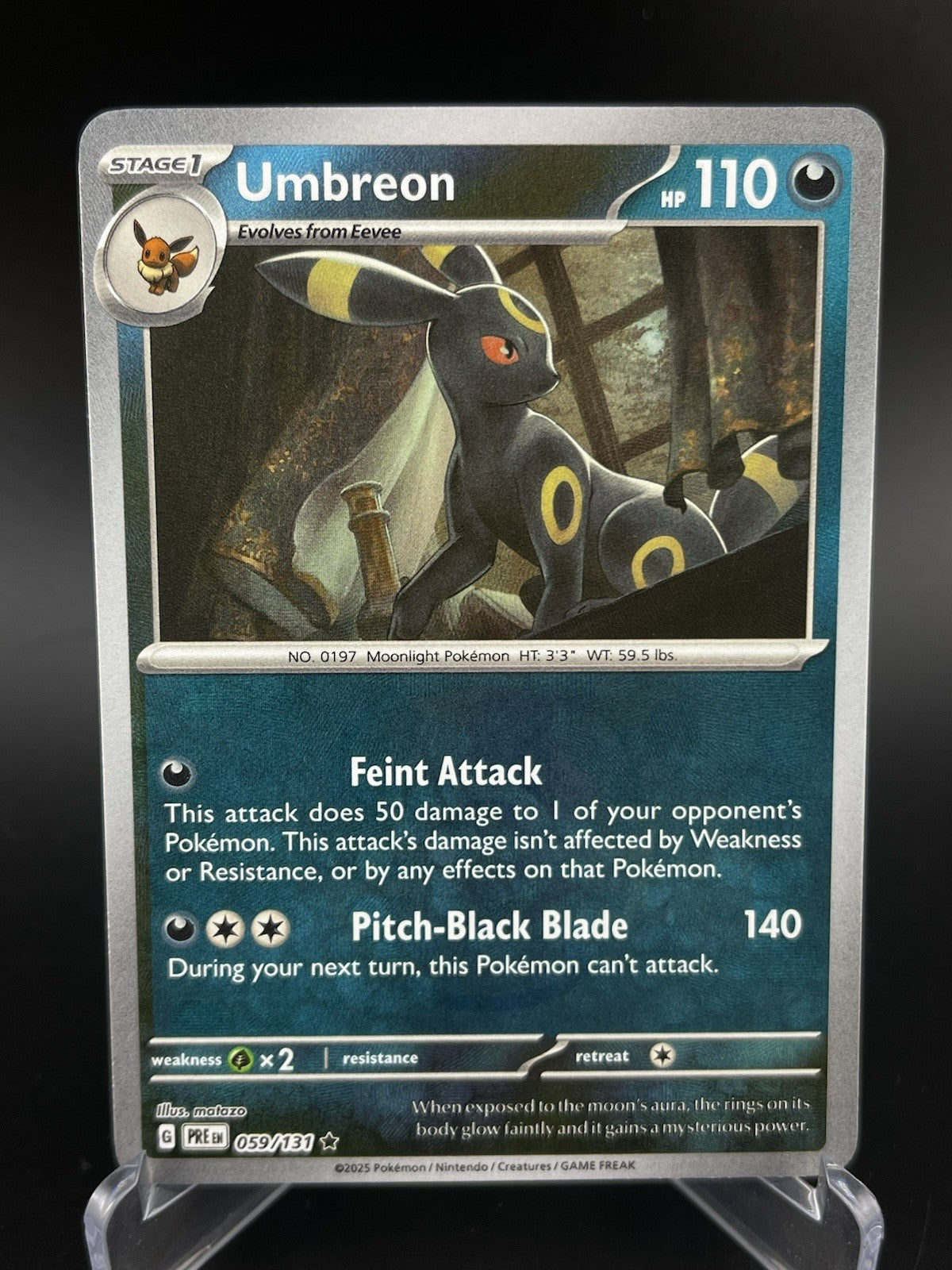 Umbreon 059/131 Masterball Holo S&V Prismatic Evolutions Pokemon TCG Card NM