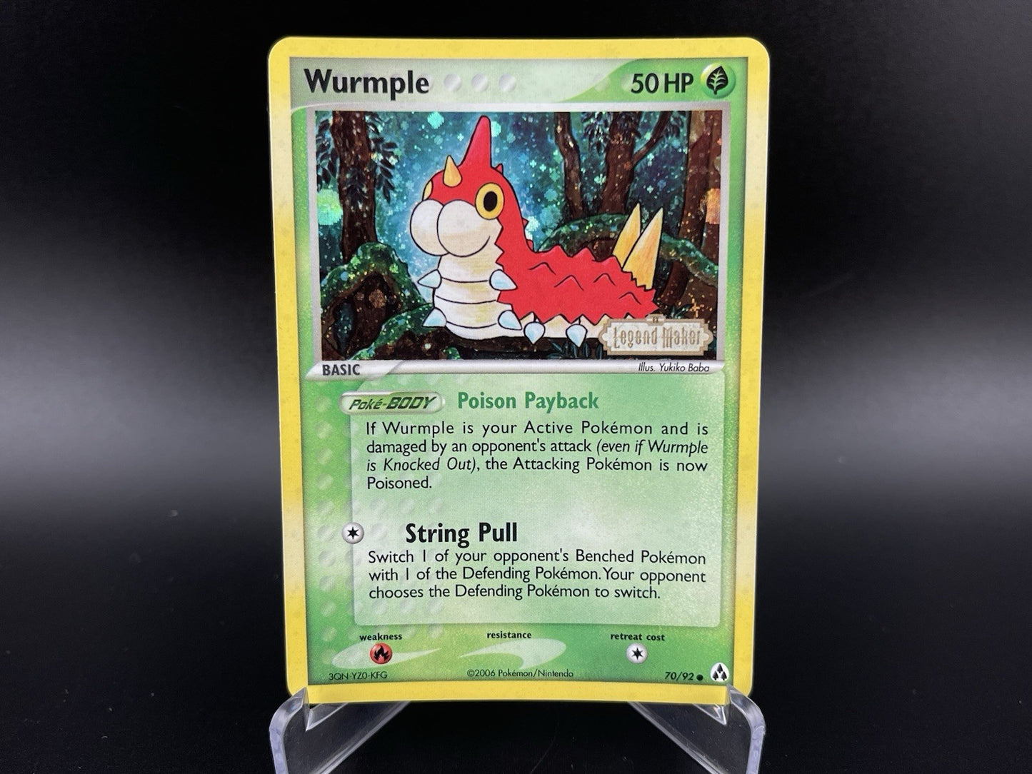Wurmple 70/92 EX Legend Maker Reverse Holo Stamped VLP