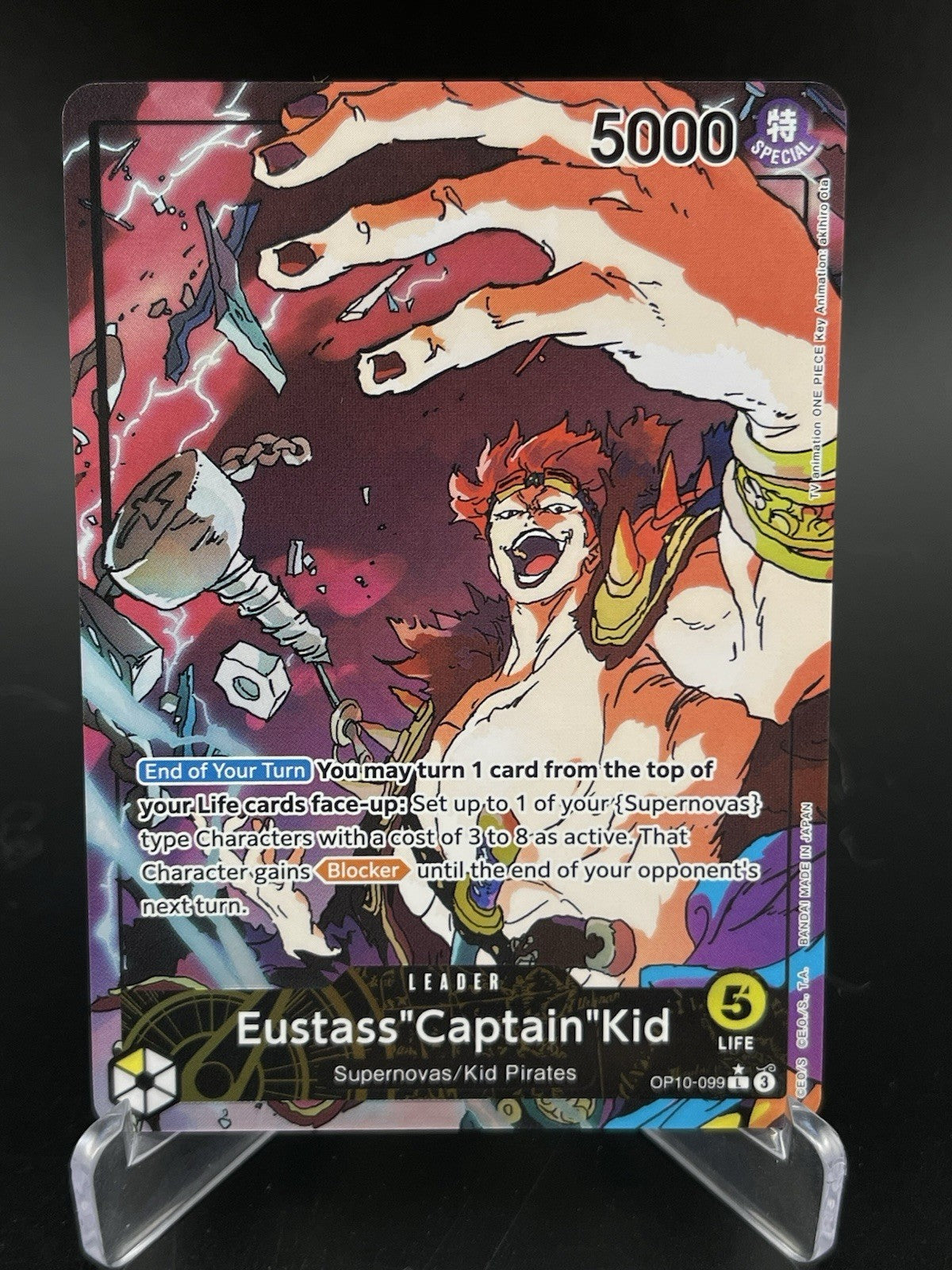 Eustass "Captain" Kid Royal Blood OP10-099 English Leader Alt Art One Piece NM