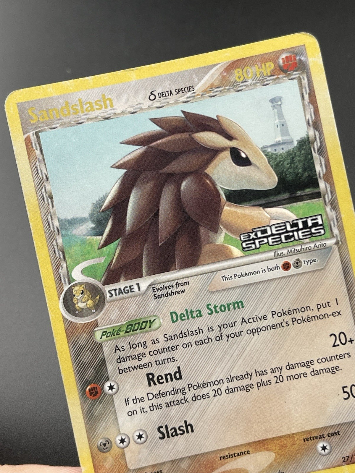 Sandslash 27/113 EX Delta Species Reverse Holo Rare Stamped Pokémon TCG Card HP